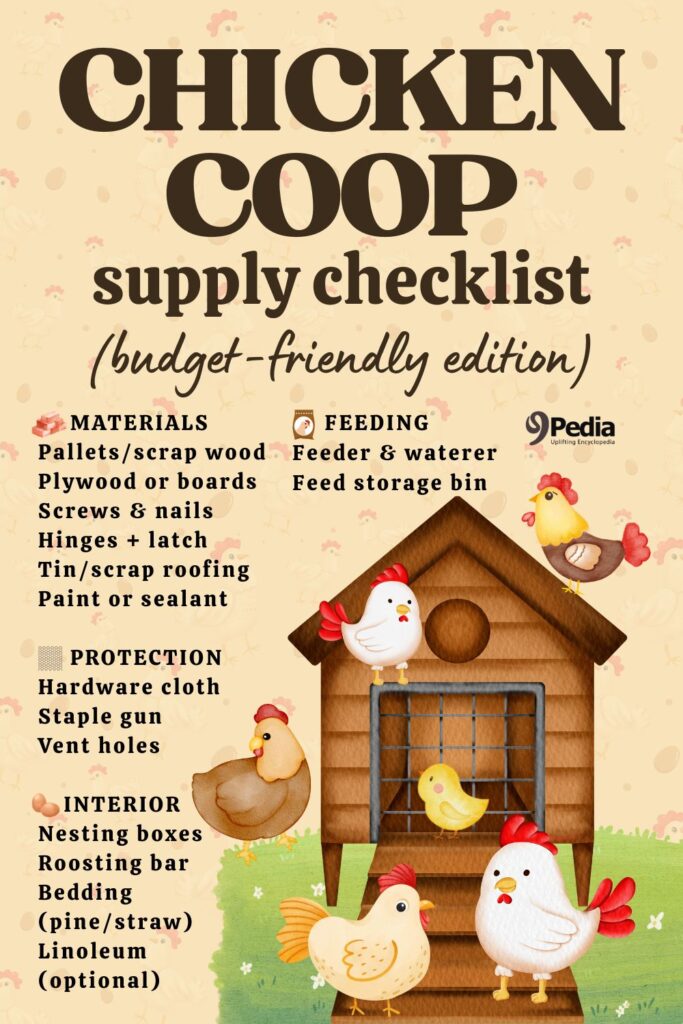 How to Build a Chicken Coop on a Budget (Beginner-Friendly DIY Guide) - Things You Need to Start Living Off The Grid - 9Pedia.com