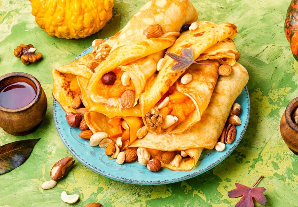 Pumpkin Stuffed Crepes Recipe - Delicious Savory Pumpkin Recipes You Will Absolutely Love - 9Pedia.com